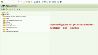 Fix error Accounting data not yet maintained for material [upl. by Hagep]