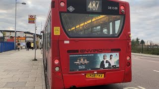 DE1588 LK08 FKV on Metroline Route 487 to Willesden Junction Station [upl. by Kellina]