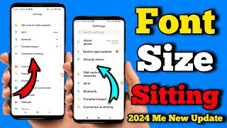 font size setting ll mobile mein phone ka size Kaise Sahi Karen ll 2025 [upl. by Danell]