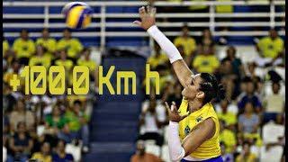 Tandara Caixeta  Spike Speed 100 kmh  VNL 2018 ft MARCOS [upl. by Seitz]