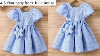 45 years baby frock cutting stitchingvery easy tutorial [upl. by Nol552]