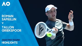 Arthur Fils v Tallon Griekspoor Highlights  Australian Open 2024 Second Round [upl. by Ellerd909]