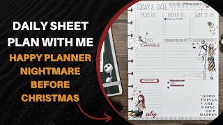 Wednesday Daily Sheet Plan With Me  Happy Planner The Nightmare Before Christmas [upl. by Hterag]