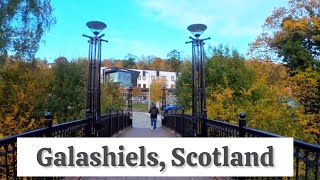 Visit Galashiels Scotland in Fall  4K Walking Tour [upl. by Okram]