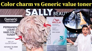 Wella color charm toner vs Generic value toner T28 [upl. by Ruamaj]