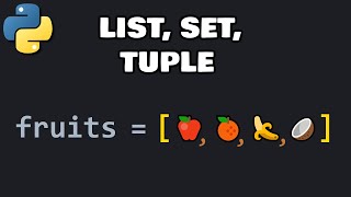 Python lists sets and tuples explained 🍍 [upl. by Yona]