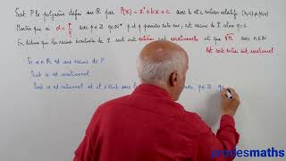 Expert  Arithm Applica° th de Gauss pour recherche racine rationnelle dun polynôme  Ex type [upl. by Anircam]