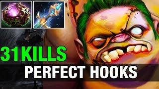 PERFECT HOOKS  Zipfile Plays Pudge with 31 kills and Kays  Octarine  Dota 2 [upl. by Lebatsirc73]