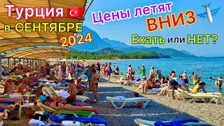 Турция в СЕНТЯБРЕ 2024🇹🇷 Цены ПАДАЮТ❗️ Все СРОЧНО летят Плюсы и минусы ОТДЫХА в Турции ОСЕНЬЮ [upl. by Vogeley]