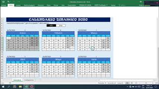 Calendario Dinámico en Excel [upl. by Haimehen]