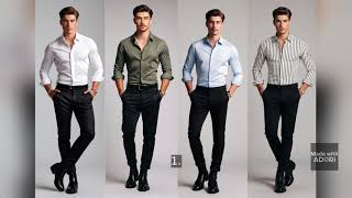 Stylish Shirt Combinations with Black Pants  Casual to Formal Outfit Ideas [upl. by Yrahk]