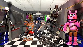 АНИМАТРОНИКИ ПУГАЮТ ОХРАННИКА FNAF 1 ► Garrys Mod [upl. by Nottus296]