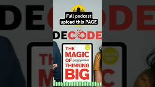 the magic of thinking big podcast [upl. by Delly]