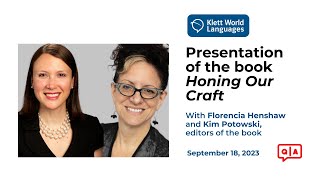 WEBINAR Presentation of the book HONING OUR CRAFT [upl. by Blaine161]