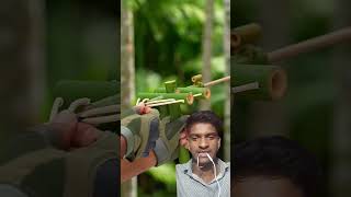 Bamboo 😳😳😲 bamboo bambooshoot bamboohut bamboogun weapons shorts shortsfeed greenscreen [upl. by Nesbitt]