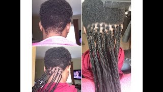 GRIPPING AND BRAIDING VERY SHORT HAIR  SENEGALESE TWISTS [upl. by Arihk4]