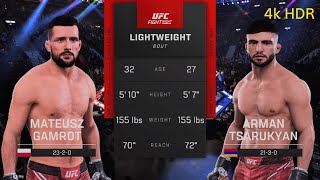 ARMAN TSARUKYAN VS MATEUSZ GAMROT KNOCKOUT UFC 5 PS5 4 [upl. by Yrtnahc]