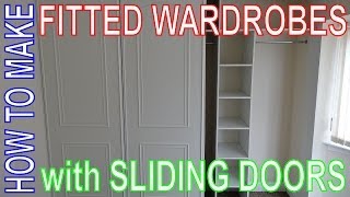 How to make Fitted Wardrobes Easy DIY Install Custom Build Sliding Door Wardrobe [upl. by Ellinnet]