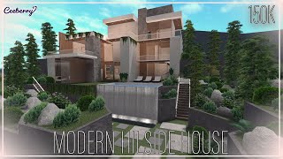 Bloxburg  Modern Hillside House 150k  Speed Build [upl. by Adner]