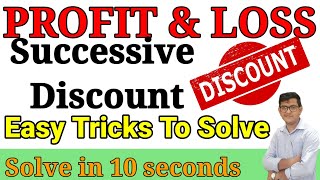 Successive Discount Trick Equivalent Discount Profit and LossSeries DiscountMath By Chinmaya Sir [upl. by Nonnaihr292]