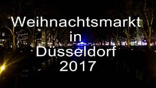 Düsseldorf Germany Weihnachtsmarkt 2017 in 4K [upl. by Amek]