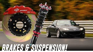 Road  Track NC MX5  Part 4 Brakes amp Suspension  Essential Upgrades [upl. by Cyrille542]