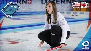 USA v Canada  CPT World Womens Curling Championship 2017 [upl. by Cestar]