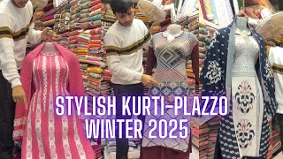 Stylish Woolen KurtiPalazzo Sets for Winter 2025  Latest Collection [upl. by Oilut739]