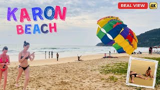 🇹🇭 4K HDR Walking Karon Beach  Phuket Latest Video  Thailand Nature Travel  Phuket Beach 2024 [upl. by Melitta]