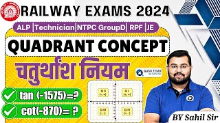 Sahil Express for RRB ALPTech 2024  Trigonometry Quadrant ConceptPractice Questions by Sahil Sir [upl. by Niwdog]