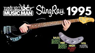 Ernie Ball Music Man StingRay 3EQ 1995 wFlea Bridge  Preamp Demo [upl. by Marelya]