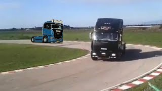 Scania Vs Iveco turbostar 19048 V8 engine sound [upl. by Montgomery]