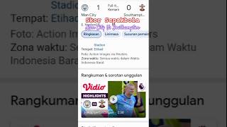 Rekap Man City Vs Southampton sports football [upl. by Eylrahc556]