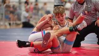 120 18U – Benjamin Davino G of Pound Town IL vs Joey Ruzic R of Auburn Wrestling Club IL [upl. by Cornish774]