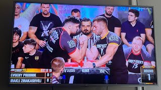 Irakli Zirakashvili vs Evgeny Prudnik Post Armwrestling Match East vs west 13 [upl. by Florentia]