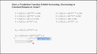 Calculate Returns to Scale  Nine Different Prod Func Examples  Intermediate Macro economics [upl. by Lledniuq375]