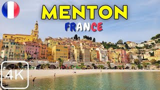 Menton France 4K Walking Tour  The French Riviera  Côte dAzur 🇫🇷 [upl. by Eerpud]