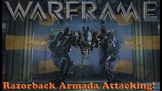 Warframe  Razorback Armada Attacking [upl. by Maura]