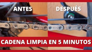 TRUCO CÓMO LIMPIAR LA CADENA DE TU BICI EN CASA EN CINCO MINUTOS Y SIN MANCHAR NADA  ALEXPRESS83 [upl. by Eelyek60]