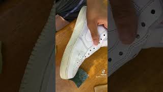 Cleaning yellowed Air Force ones [upl. by Aldarcie438]