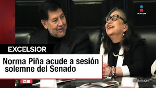 Norma Piña acude al Senado y se reúne con Fernández Noroña [upl. by Tsyhtema]