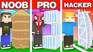 NOOB VS PRO VS HACKER DEVASA GÖKDELEN YAPI KAPIŞMASI  Minecraft [upl. by Etz]