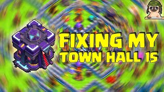 FIXING MY SUPER RUSHED TOWN HALL 15   Clash of Clans n0x The Series Ep7 [upl. by Seligman101]