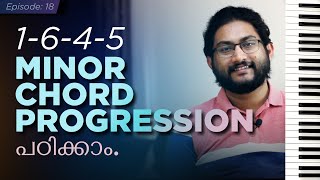 1645 Minor Chord Progression  Malayalam Piano  Keyboard Tutorial Ep 18 [upl. by Stetson]