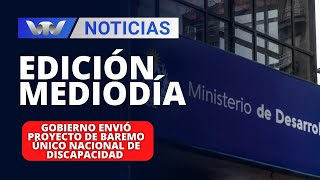 Edición Mediodía 3105  Gobierno envió proyecto de baremo único nacional de discapacidad [upl. by Hgielac]