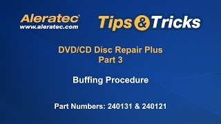 Aleratec Tips amp Tricks DVDCD Disc Repair Plus Part 3 Buffing Procedure 240131 240121 [upl. by Einaled]