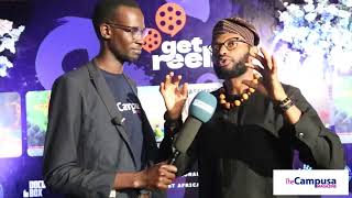 Talking Ugandan movies with kwezi Patrick at the get reel and docubox movies premier at IUEA [upl. by Alroi658]