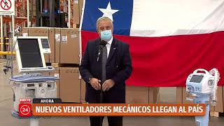 Ministro Mañalich recibe nuevos ventiladores mecánicos [upl. by Naujtna]