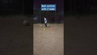 Amazing 2 balls wall pass basic ball control drillsoccerfootball lovegame [upl. by Syah]