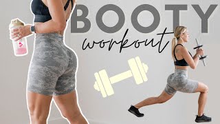 GROW BOOTY WORKOUT with DUMBBELLS  with Vicky Justiz [upl. by Toft]